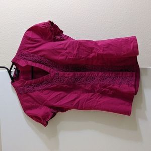 Express Small Pink Blouse with Floral Detail